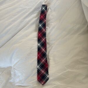 American Eagle Outfitters Red and Blue Tartan Tie